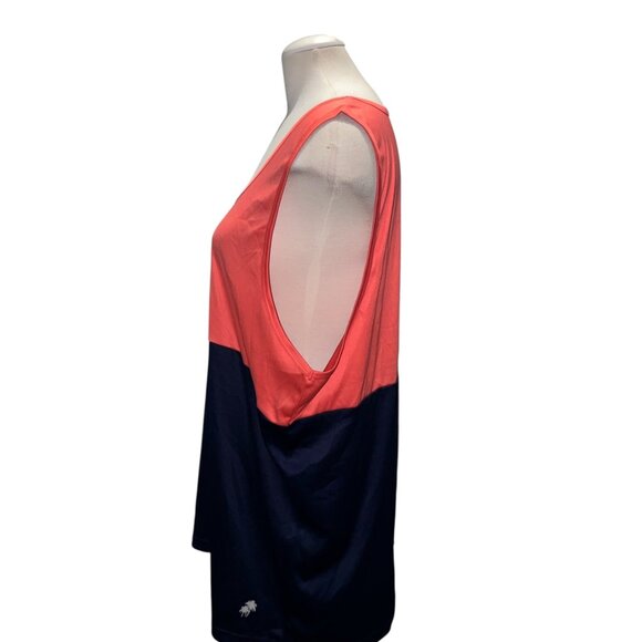 Trunks Surf & Swim Co Colorblock Sleeveless Tank Top XXL Men Coral & Navy Polyes - Picture 7 of 10